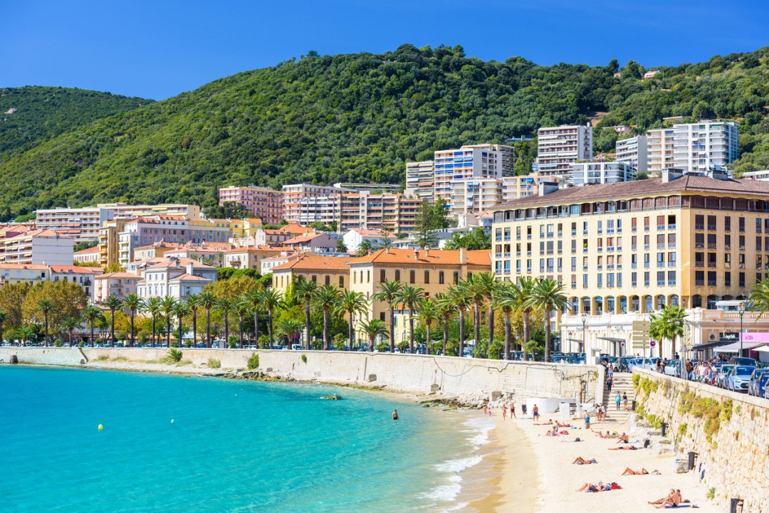 Plage Saint François et boulevard Lantivy - Ajaccio Plage Saint François et boulevard Lantivy - Ajaccio